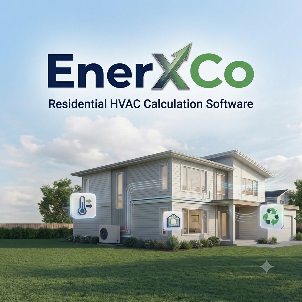 EnerXCo residential HVAC calculation software hero image